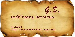 Grünberg Dorottya névjegykártya